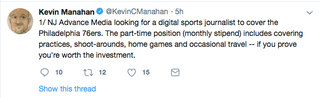 Illustration for article titled NJ.com Sports Director Advertises Shitty Job, Is A Real Asshole About It